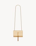 YSL KATE SMALL TASSEL IN METALLIC LEATHER